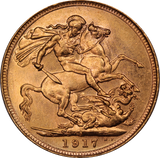 1917 Sydney Mint Gold Sovereign aUNC