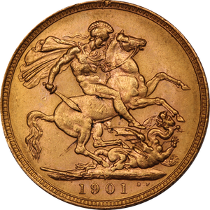 1901 Perth Mint Gold Sovereign EF