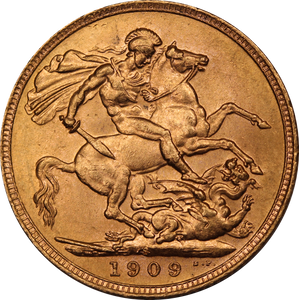 1909 Sydney Mint Gold Sovereign EF