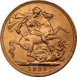 1909 Sydney Mint Gold Sovereign EF