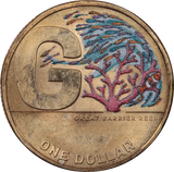 2021 Great Barrier Reef Coloured $1 aUNC