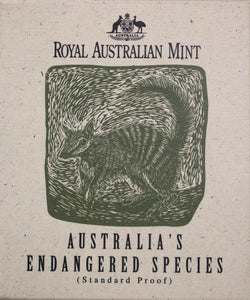 1995 Australia's Endangered Species - Numbat - $10 Silver Proof Coin