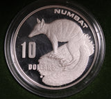 1995 Australia's Endangered Species - Numbat - $10 Silver Proof Coin