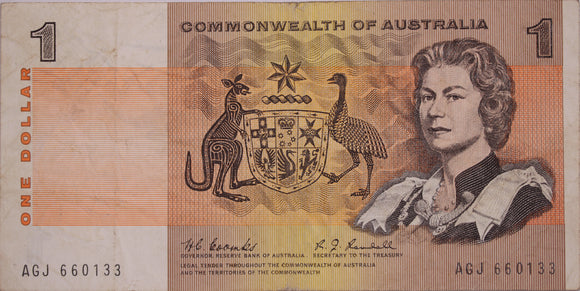 1968 Coombs/Randall $1 Note gFine