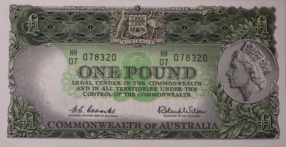 One Pound 1961 Coombs/Wilson UNC