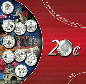 20c 2001 Commemorative Uncirculated 9 Coin Collection