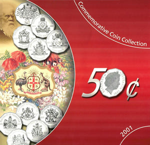 50c 2001 Commemorative Uncirculated 10 Coin Collection