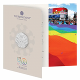 GB 2022 50 Years of Pride 50p Cu-Ni Brilliant Uncirculated Coin