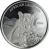 2020 Ghana African Leopard 1oz Silver Coin