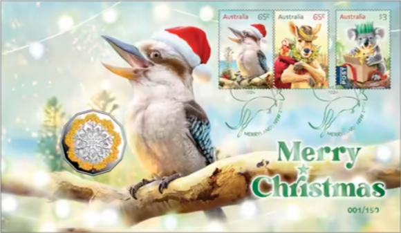 2024 Merry Christmas Limited-Edition 50c Silver Proof Coin and Minisheet Collection