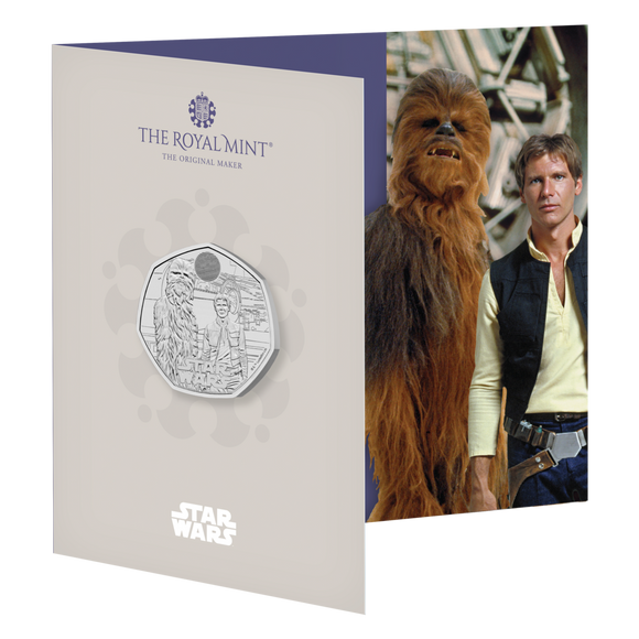 2024 Star Wars Han Solo and Chewbacca UK 50p BU Coin