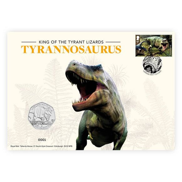 The Age of the Dinosaurs T-Rex 50p Coin Cover