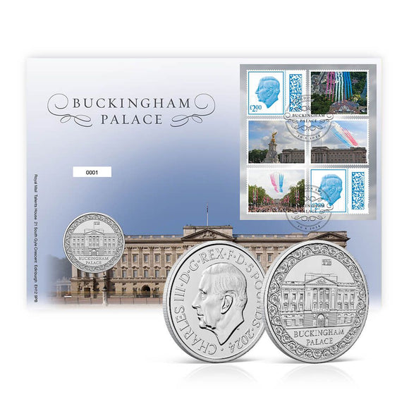 2024 GB Buckingham Palace 5 Pound Brilliant Uncirculated Coin Cover