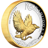 Australian Kookaburra 2024 2oz Silver Proof High Relief Gilded Coin