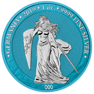 2019 Germania 1 oz Silver BU Space Blue