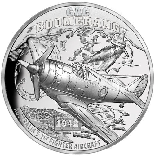 2017 $1 Australia's First Fighter Aircraft CAC Boomerang 1oz Silver Proof Coin
