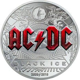 2018 AC/DC Black Ice Anniversary 2oz Silver Black Proof Coin