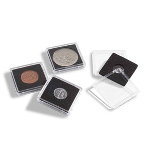 QUADRUM Mini coin capsules 21 mm, pack of 10 (38 x 38 x 6.4 mm Square Capsule)