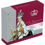 2013 $1 60th Anniversary of The Coronation of Her Majesty Queen Elizabeth II 1oz Silver Coloured Proof Coin