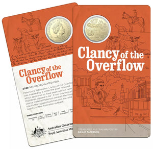 2020 Banjo Paterson 50 Cent Coin - Clancy Of The Overflow