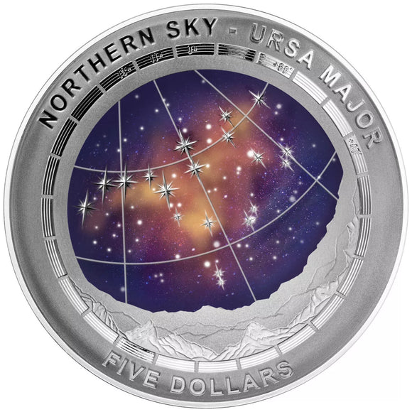 2016 $5 Northern Sky Ursa Major 1oz Silver Coloured Domed Proof Coin