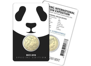 2018 BICE $1 Panda Privy Mark UNC