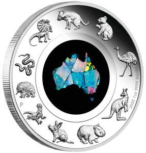 2020 1oz Silver Proof $1 Coin Great Southern Land Opal