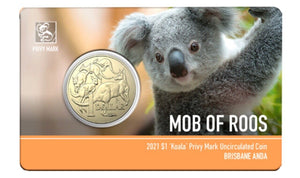 2021 $1 Brisbane ANDA Koala Privy Mark