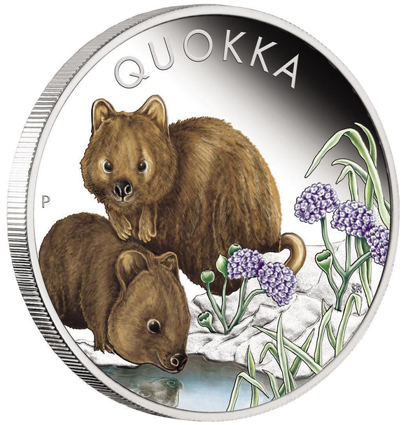 2023 1oz Silver Coloured Quokka Coin