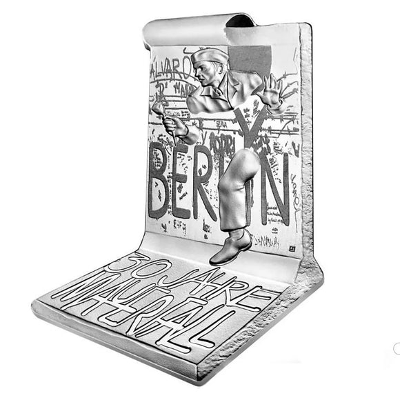 30th Anniversary Fall of The Berlin Wall 22.2 Gram Silver Proof Coin 20 Euro Coin