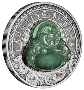 2019 Laughing Buddha 1oz Silver Antiqued Coin