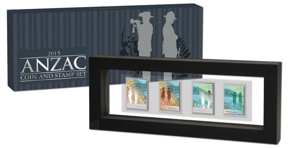 2015 Australia & New Zealand $2 ANZAC Centenary Silver Coin & Stamp Set