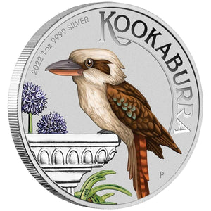 2022 $1 WMF Berlin Australian Kookaburra 1oz Silver Coloured Coin