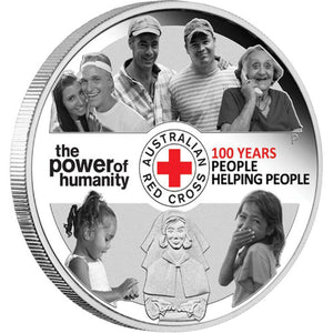 2014 $1 Australian Red Cross 100 Years People Helping People 1oz Silver Coloured Proof Coin