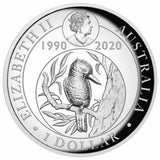 2020 30th Anniversary Kookaburra  1oz Silver Proof High Relief Coin