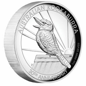 2020 30th Anniversary Kookaburra  1oz Silver Proof High Relief Coin