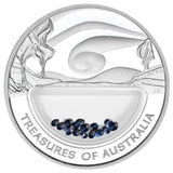 2007 $1 Treasures of Australia Sapphires 1oz Silver Proof Coin