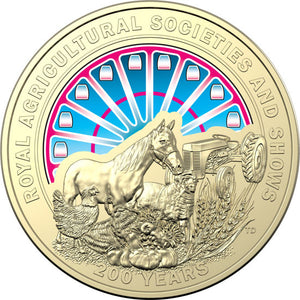 2022 $1 Bicentenary of the Royal Agricultural Societies and Shows Coloured Uncirculated Coin