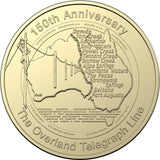 2022 150th anniversary of Australian Overland Telegraph Line - $1 Uncirculated Coin