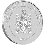 2022 60 Years of Bond - Family Crest 1oz Silver Coin in Card