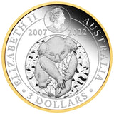 2022 Koala 15th Anniversary 3oz Gilded Silver Proof Coin