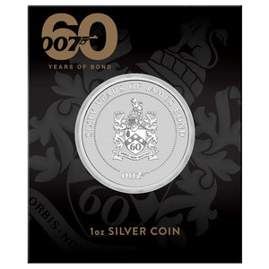 2022 60 Years of Bond - Family Crest 1oz Silver Coin in Card