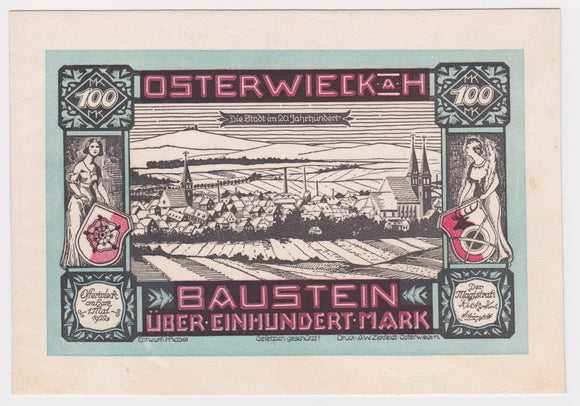 1922 German Emergency 100 Marks in Leather