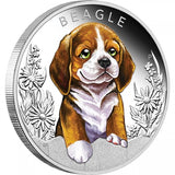 2018 Puppies Beagle 1/2oz Silver Proof Coin