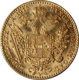 1915 Austria Gold Ducat (Restrike) aUNC