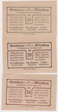 1920 Austria Windhaag 10, 20 and 50 Heller Set EF/UNC