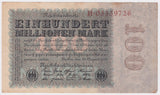 1923 Germany 100 Million Mark aEF