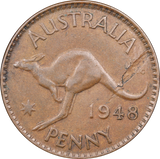 1948M Penny Planchet Flaw Fine