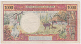 1971-1985 (No date) Tahiti 1000 Francs gFine