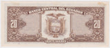 1980 Ecuador 20 Sucres UNC